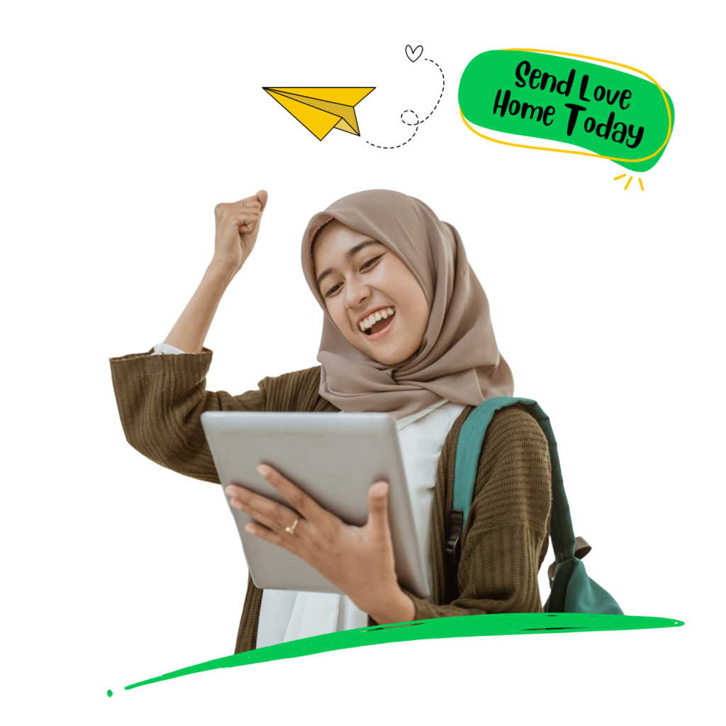 Young woman with a book, representing financial awareness and money exchange in UAE services.